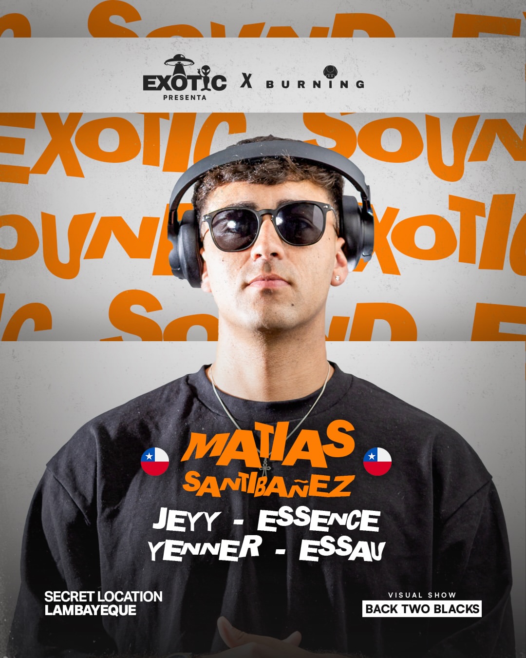 Flyer Exotic x Burning Lambayeque